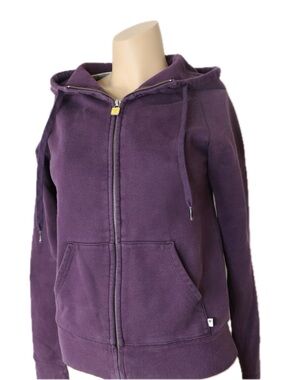 Aritzia TNA Full Zip Cozy Fleece Purple Crew Hoodie Mock Neck Size XS